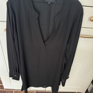 Eloquii Black V-Neck Blouse